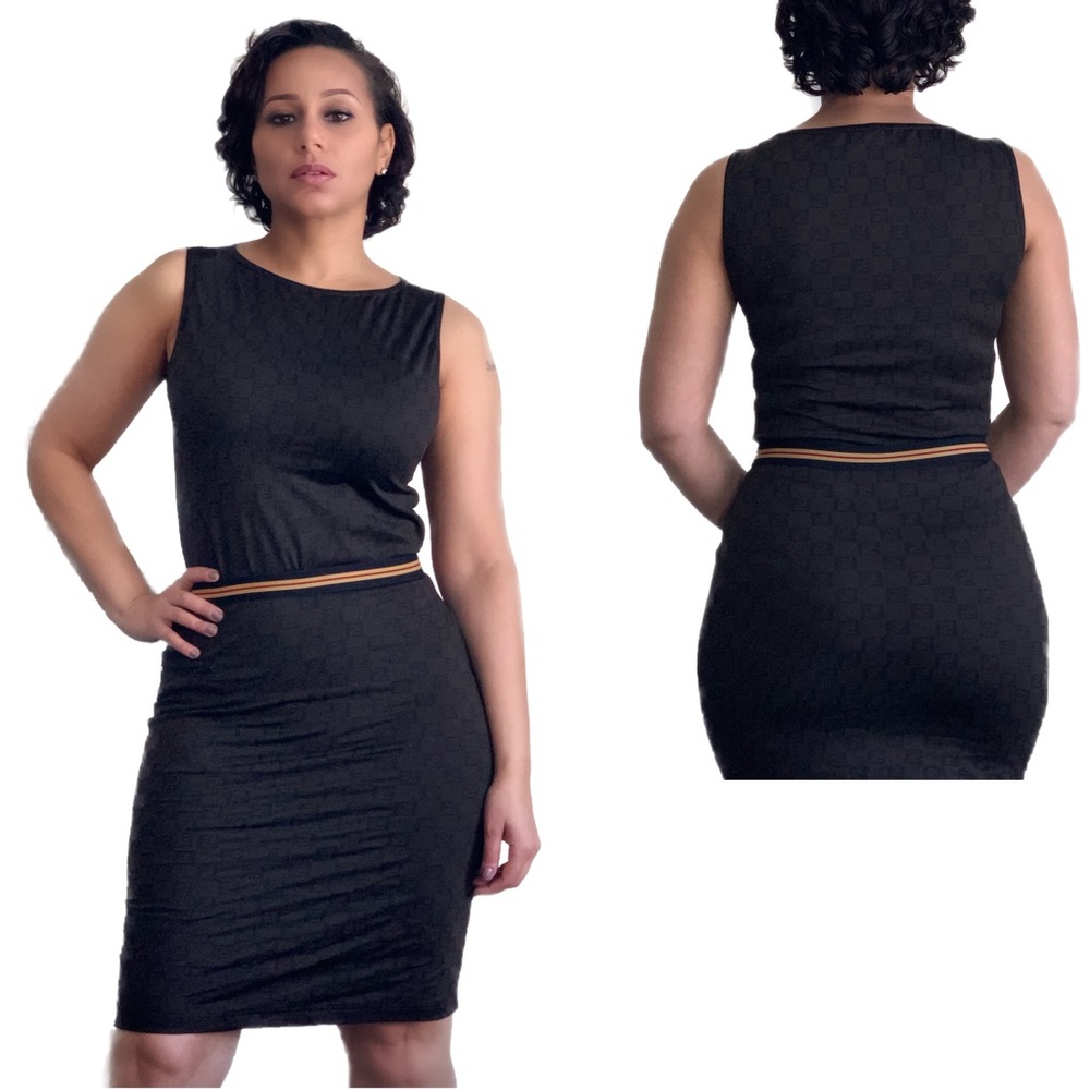 FENDI FF MONOGRAM 2 PIECE SKIRT SET SM/M